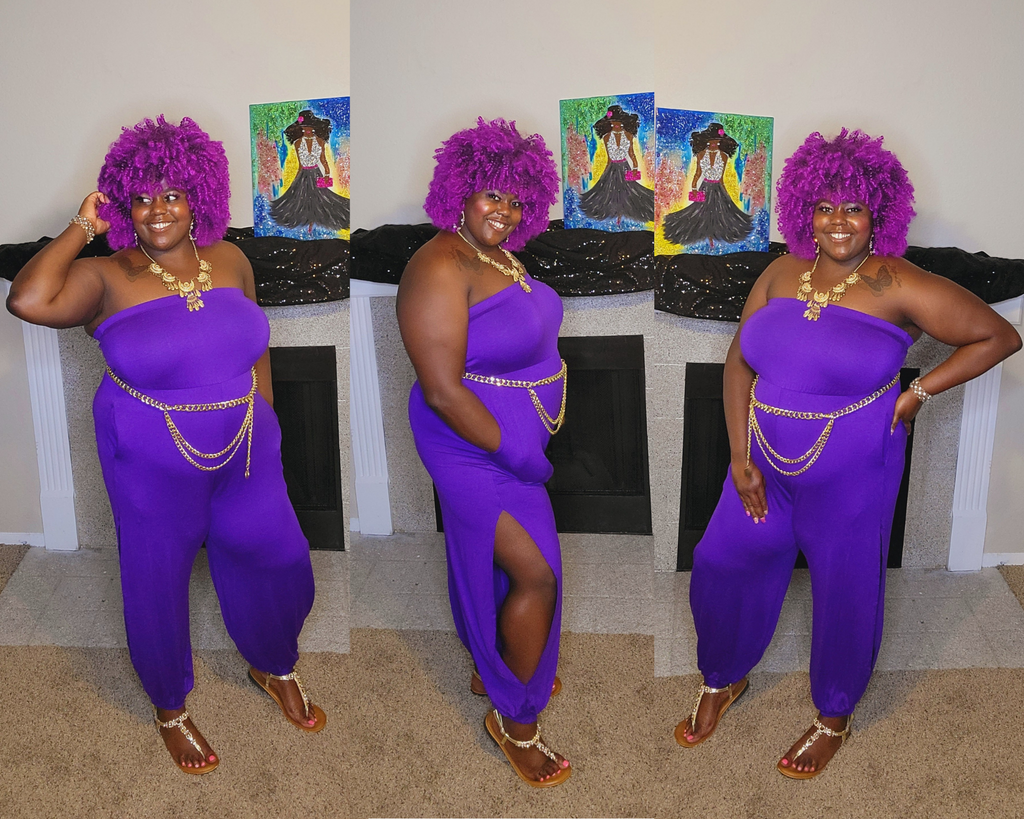 Double Twista Sista- Jumpsuit (purple)